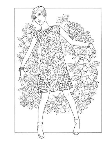 Creative Haven Fabulous Fashions of the 1960s Coloring Book