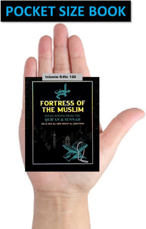 [2 Pack] Islamic Dua Book Muslim Prayers Pocket Size English & Arabic Edition Quran & Hadith Fortress of The Muslim-Quran Ramadan Eid Favors