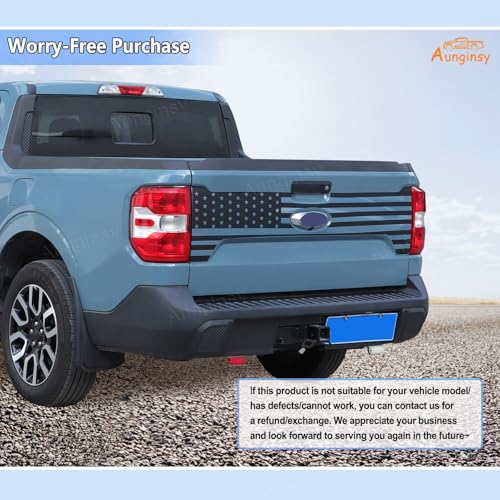 Image of Aunginsy Trunk Tailgate Panel Decal Sticker Wrap Compatible with Ford Maverick 2022-2025 Trunk Tailgate Door Panel American Flag Graphics Precut Vinyl Decal Decorative Sticker Protection Accessories