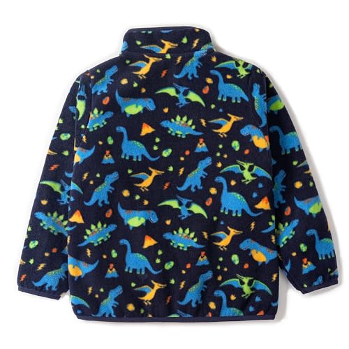 Image of Toddler Boys Girls Fleece Jacket Lightweight Fall Spring 2-12 Years | Soft Anti-Pilling Fleece, Easy Zip-Up, Hand-Warm Pockets, Windproof Stand Collar, Wear Alone or as Layer, Ideal for School