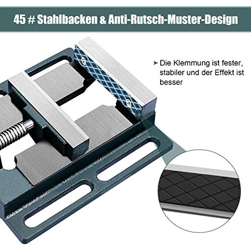 Greensen Vice for Pillar Drill 110 mm Jaw Opening Bench Vice Parallel Opening Table Vice Drill Press Vice - Image 2