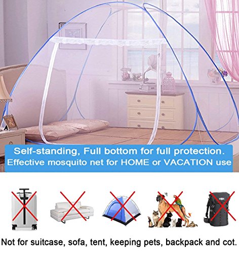Image of NICE PURCHASE New Portable Folding Mosquito Net Tent Freestand Bed 1 or 2 Openings (1.5m)