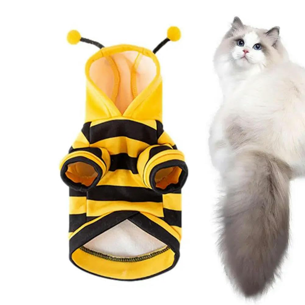 Costume D'abeille Pour Chien Et Chat - Taille Petite à Moyenne - Doux, Léger, Parfait Pour Halloween Et Carnaval