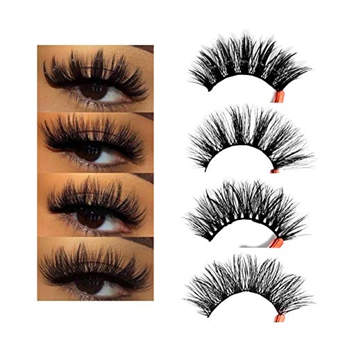 InBrave Fake Eyelashes, 3D False Mink Lashes 5 Pairs Natural Look, Handmade Lashes for Wome Bulk Wholesale, High Volume Fake Lashes, Fluffy Makeup Faux Mink Eyelashes Resuableâ€¦