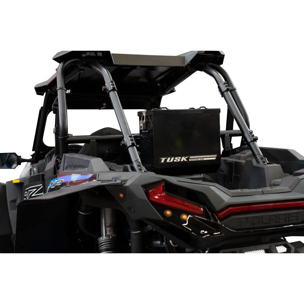 Tusk UTV Quick Release Cargo System - Bed Mounted Large Box Black - Compatible with Polaris RZR XP 1000 2014-2021