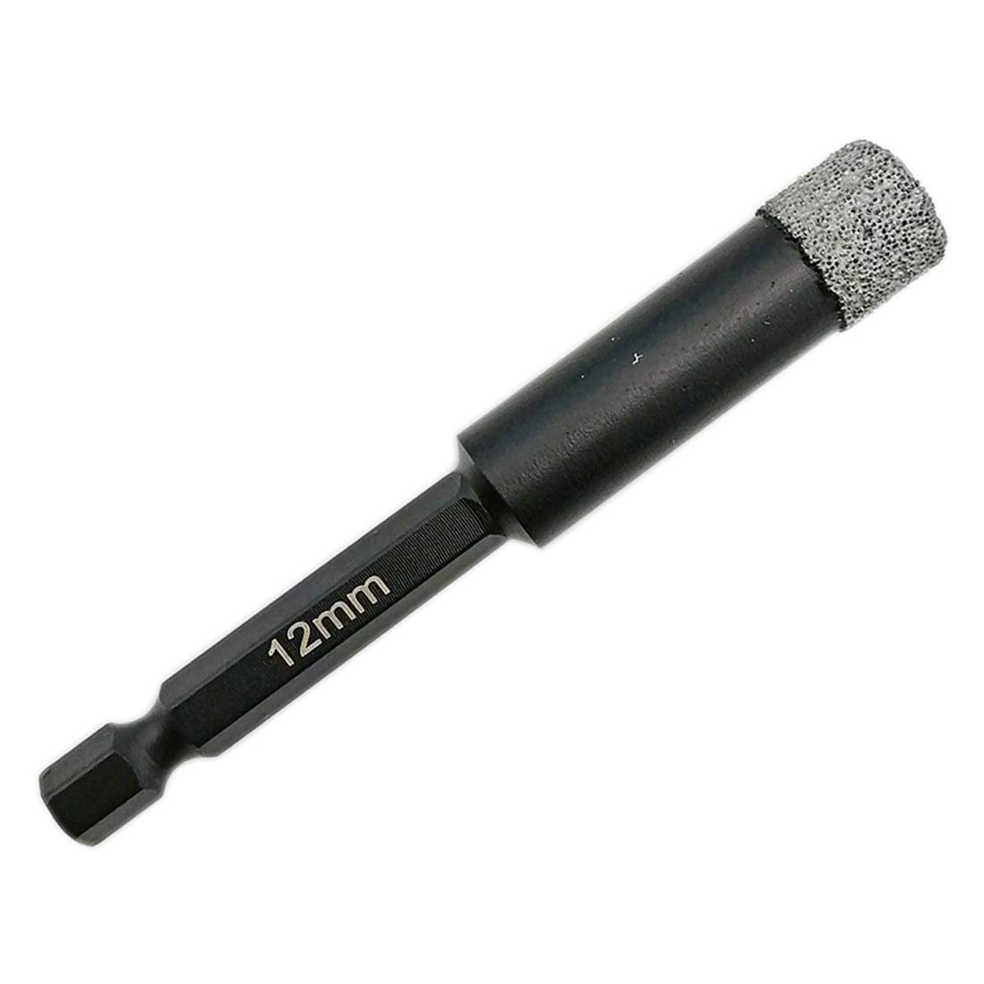 SHDIATOOL 5Pcs Forets Diamantés 12MM Vide Brasé avec Tige à Ajustement Rapide pour Perçage à Sec en Pierre Maçonnerie Béton Tuile