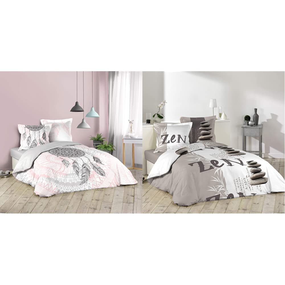 Parure 240 x 220 cm coton pour remplacer votre linge de lit usé avec élégance
