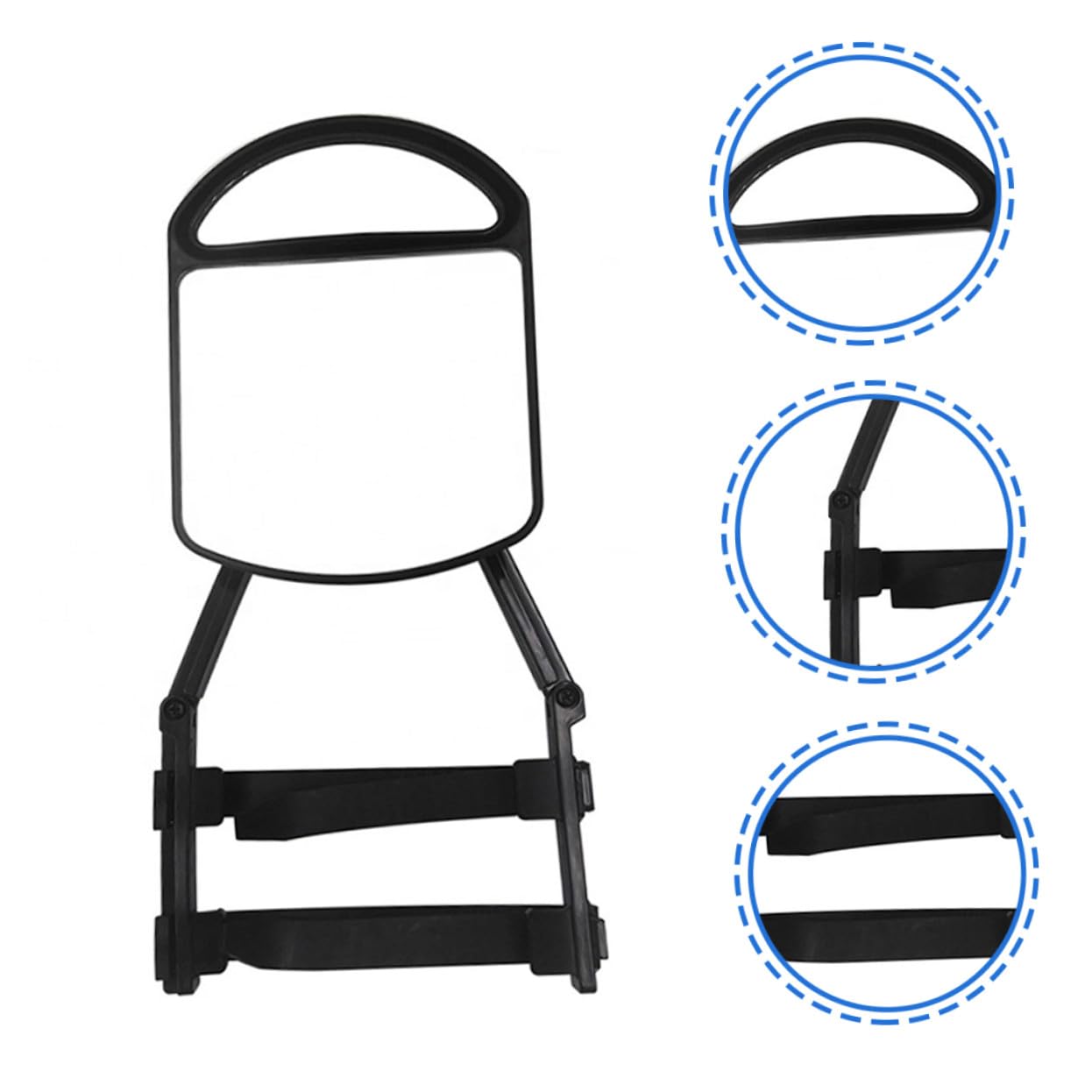 Extensiones de Espejos para Remolques y Camiones Clips Ajustables y Correas de Goma Negras para Reducir Vibraciones en Vehículos y Camiones