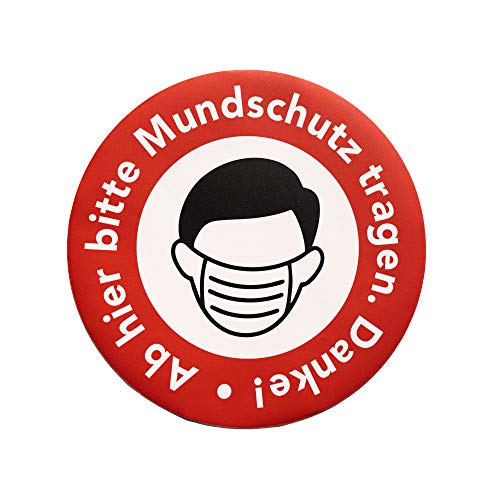 Preisvergleich Produktbild maanmedia® - 3er Set - Zutritt nur mit Mundschutz Aufkleber - 40cm rutschhemmend - Maskenpflicht Aufkleber - Langlebig