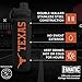 Campus Colors NCAA Stainless Steel Water Bottle - Twist on cap - 24 oz - Carry Clip - Keeps Your Drinks Hot or Cold for Hours (Texas Longhorns - Black)