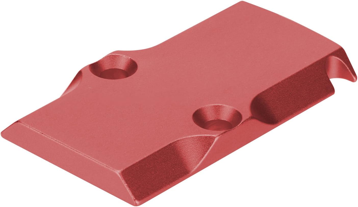 NDZ Performance Optic RMR Cover Plate for Glock Gen 1-5 fits Trijicon Slide Cuts & Holosun 407C / 507C Laser Engraved Anodized Aluminum in Red - Choose Design