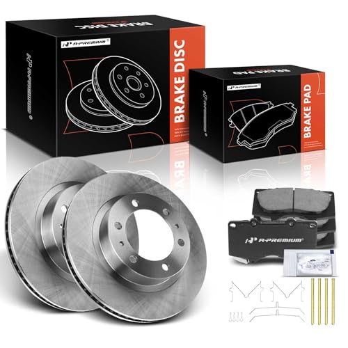 A-Premium 12.56 inch(319 mm) Front Vented Disc Brake Rotors +