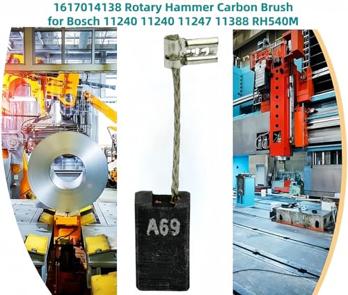 Image of 8-pcs 1617014138 Rotary Hammer Carbon Brush for Bosch 11240 11240 11247 11388 RH540M 6 x 12.4 X 23mm Replacement Parts 1617014138 Rotary Hammer Carbon Brush