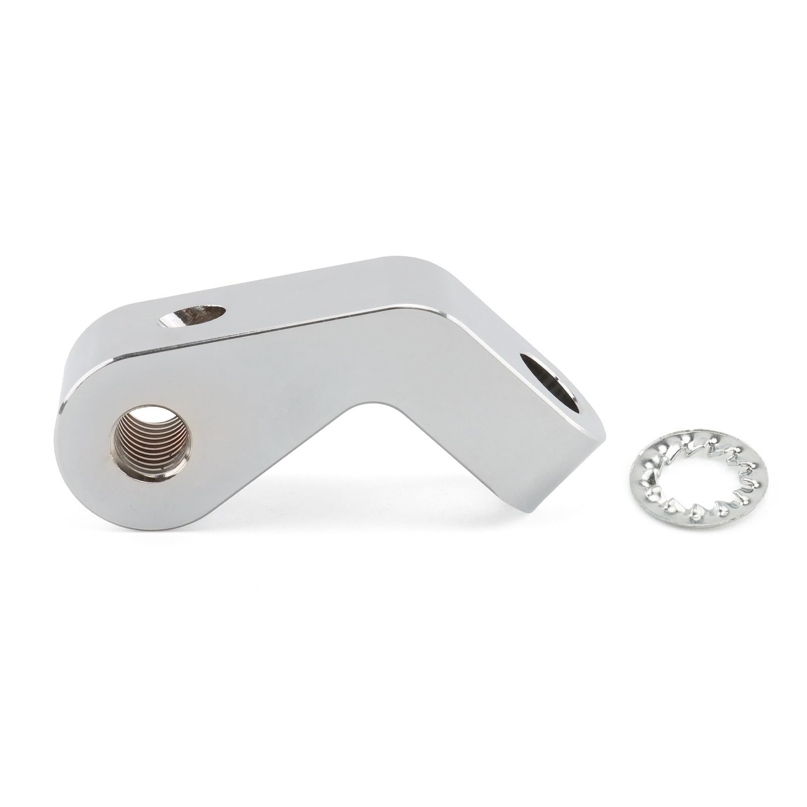 Bracket Light Motorcycle Extended Headlight Mount Headlamp Bracket Fit for Harley Softail Springer Bobber Chopper Custom Bike(Chrome)