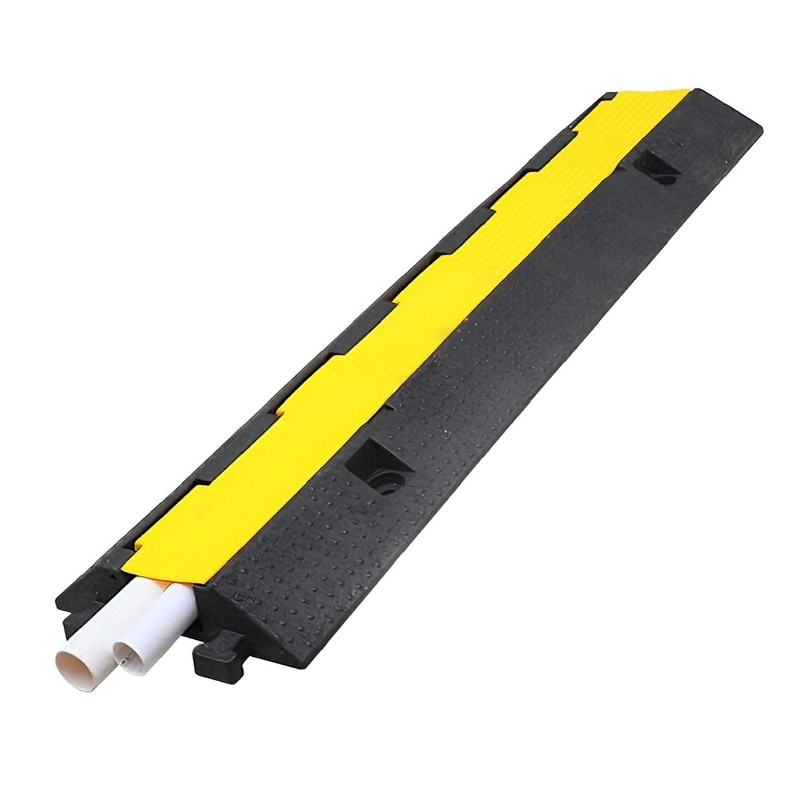 Alta Visibilidad Pasacables Suelo, Modular Pasacables, Doble Canal Cubre Cables Suelo, para Protección de Cables en Escuelas y Escenarios