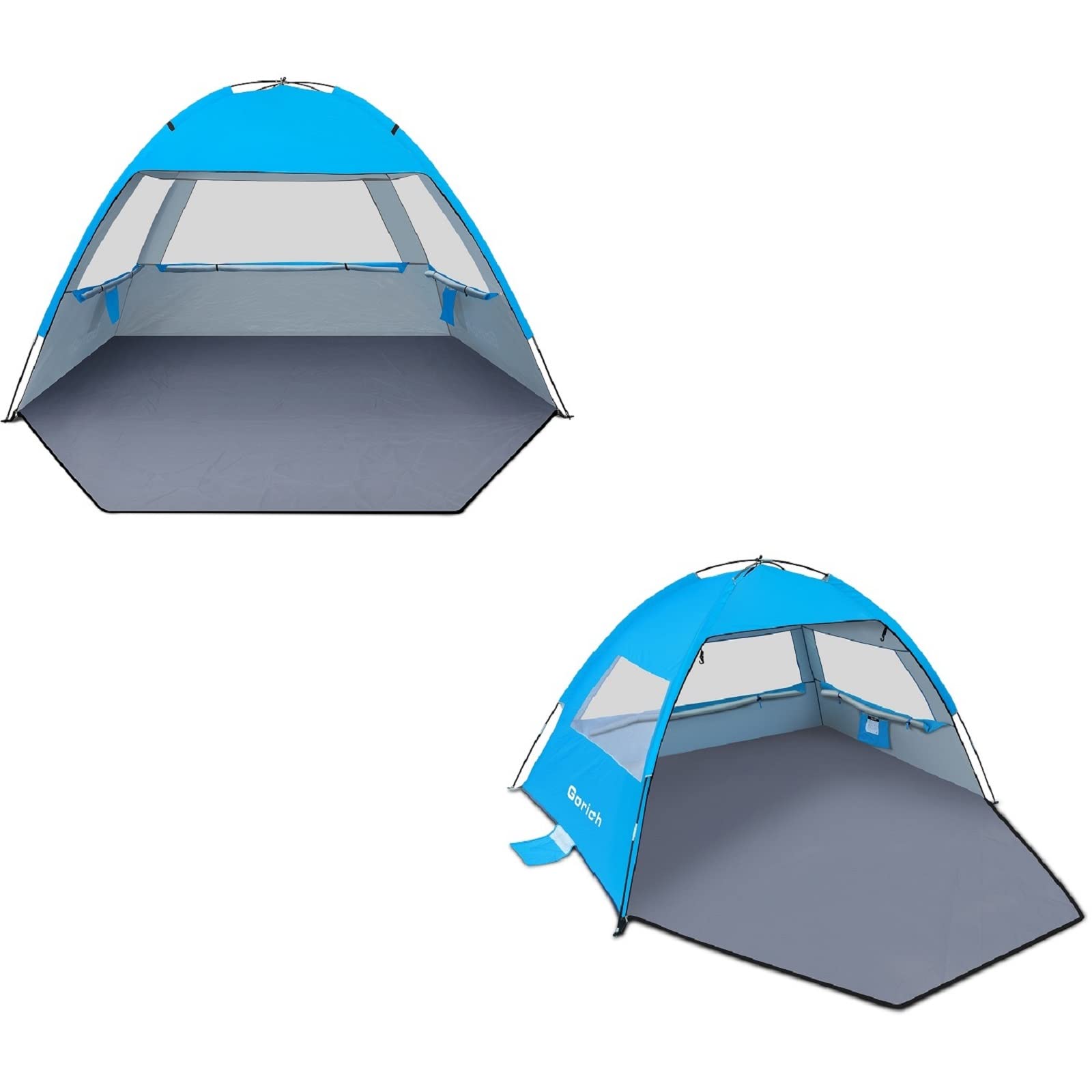 Gorich Beach Tent for 4-5 People & 3-4 People, UV Sun Shelter Lightweight Beach Sun Shade Canopy Cabana Beach Tents : Sports & Outdoors