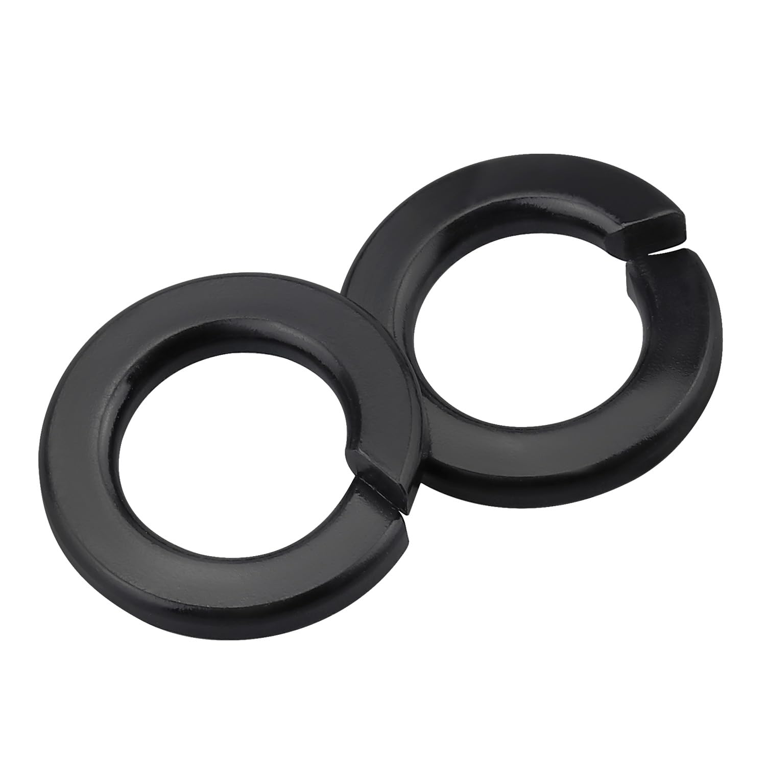 150-pack 1/4" Split Lock Washers Black, 304 Stainless Steel Spring Washers