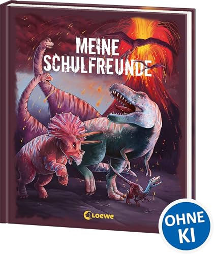 Meine Schulfreunde (Dinosaurier): Freundebuch für die Grundschule - Geschenk zum Schulstart und für die Schultüte