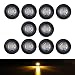 10 Pcs TMH 3/4" Inch Mount Clear White LENS & Amber LED Clearance Markers, side marker lights, led marker lights, led side marker lights, led trailer marker lights, trailer marker light