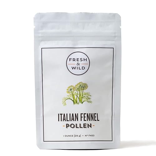 Fresh & Wild Polen de hinojo italiano silvestre  Vegano, sin gluten  Ideal con arroz, pasta, risotto, adobos, carne y pescado o incluso salsas  1