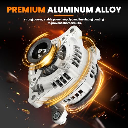 Image of High Output Alternator Compatible with Hyundai Sonata 15-19 2.0L 2.4L, Kia Sorento 2.0L 2.4L 15-20, Optima 2.0L 2.4L 16-20, Sportage 2.0L 17-22 12V 150A replaces 37300-2G061 104211-8790 11953