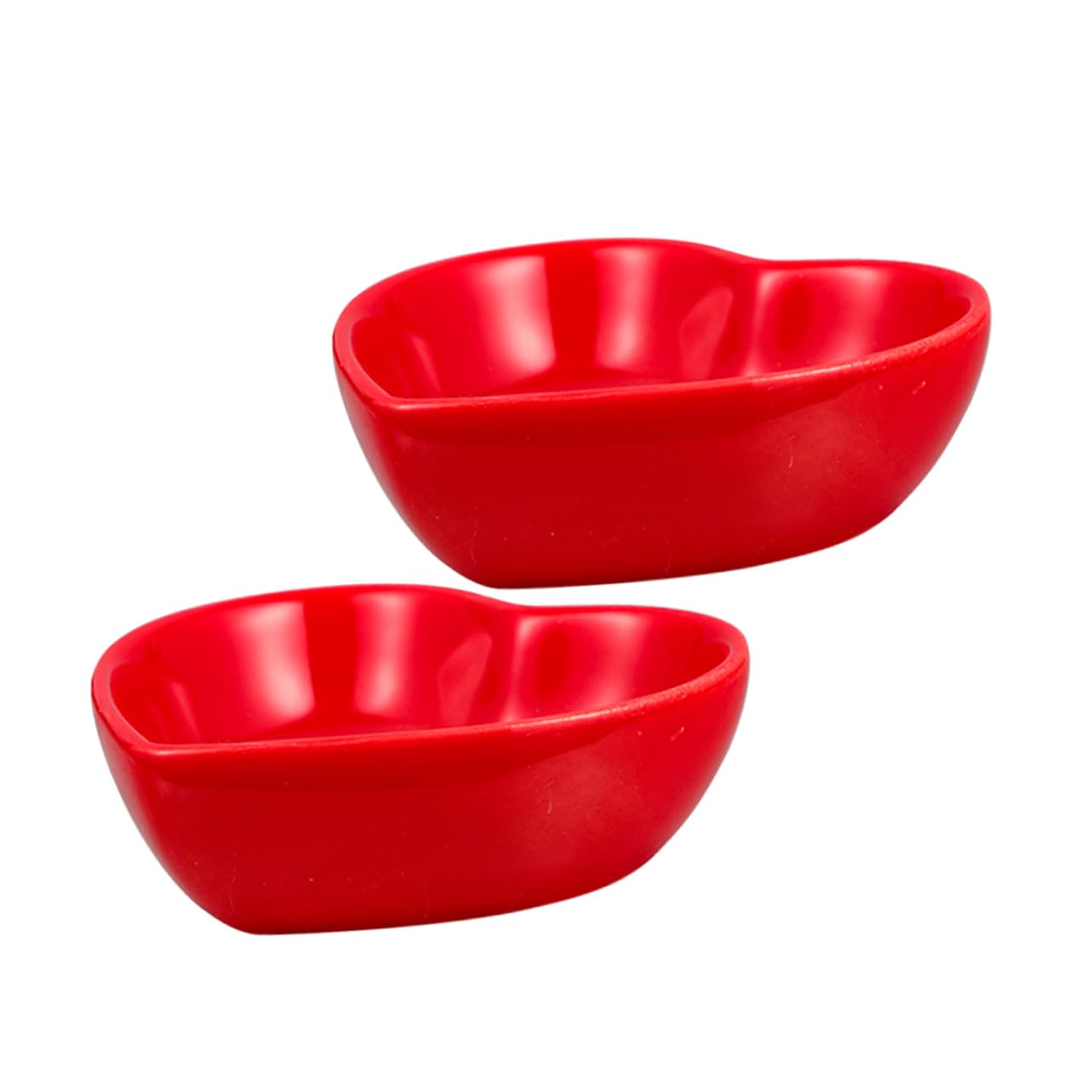 MAGICLULU 5 Sätze Herzförmiges Saucenteller-set Keramik Schälchen Für Saucen Schälchen Für Appetizer Keramik-geschirrset Obstteller Unterhaltsam Winzige Schüssel Sauce Tassen Rot 2 Stück * 5