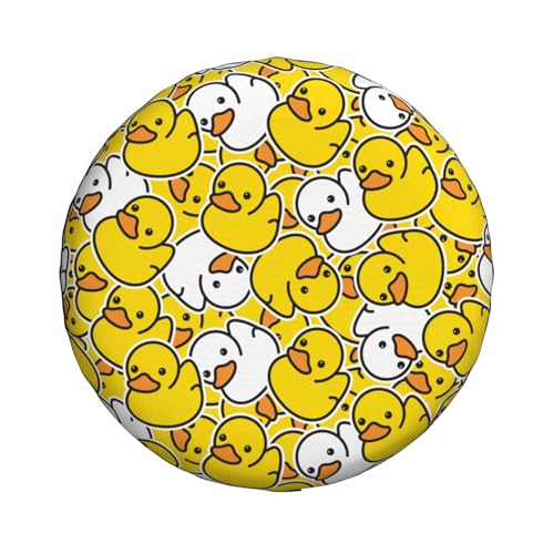 Image of Cute Duck Spare Tire Cover Universal Wheel Tire Cover Funny Cartoon Duck Tire Protectors for Travel Trailer Rv SUV Truck Camper and Many Vehicle 14 Inch