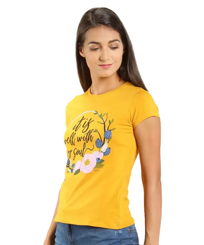 Image of Lyra Women's Cotton Regular Fit T-Shirt