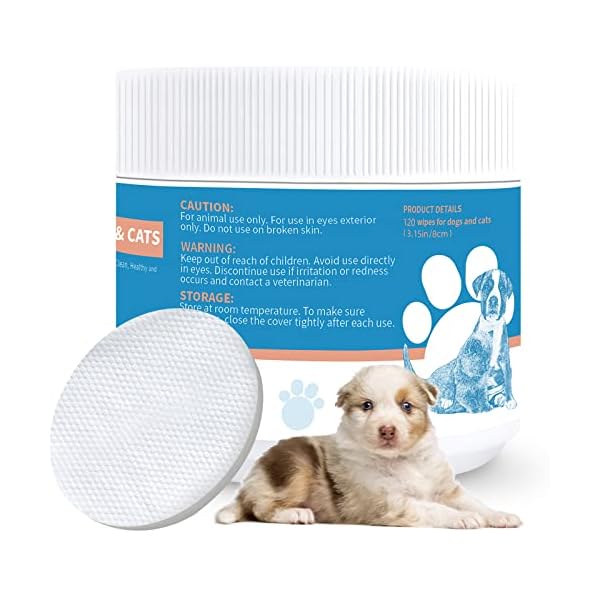 Dog Eye Wipes 120 Count – Gentle Dog Eye Cleaner Wipes Tear Stain Remover for White Dogs – Pet Eye Cleaning Wipes for Dogs Cats Puppy – Dog Eye Wipes for Discharge and Crust Dog Eye Wipes 120 Count – Gentle Dog Eye Cleaner Wipes Tear Stain Remover for White Dogs – Pet Eye Cleaning Wipes for Dogs Cats Puppy – Dog Eye Wipes for Discharge and Crust