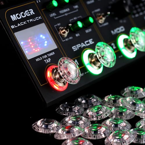 Image of MOOER Guitar Effects Pedal Footswitch Toppers - Mushroom-shaped, Clear
