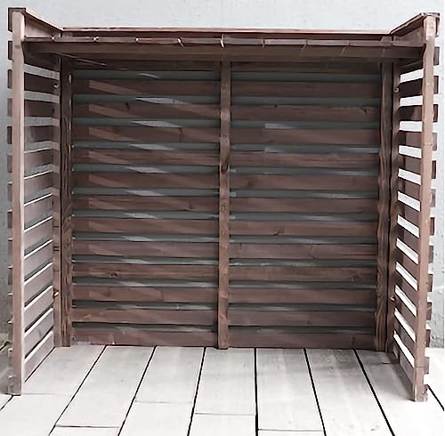 Cache-climatiseur bois 85 cm avec cadre décoratif ajouré et robuste - 5
