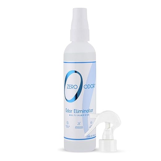 Zero Odor Multi-Purpose Odor Eliminator - Eliminate Air & Surface Odor – Patented Technology Best for Bathroom, Kitchen, Fabric, Closet- Smell Great Again, 8oz (Over 1000 Sprays)