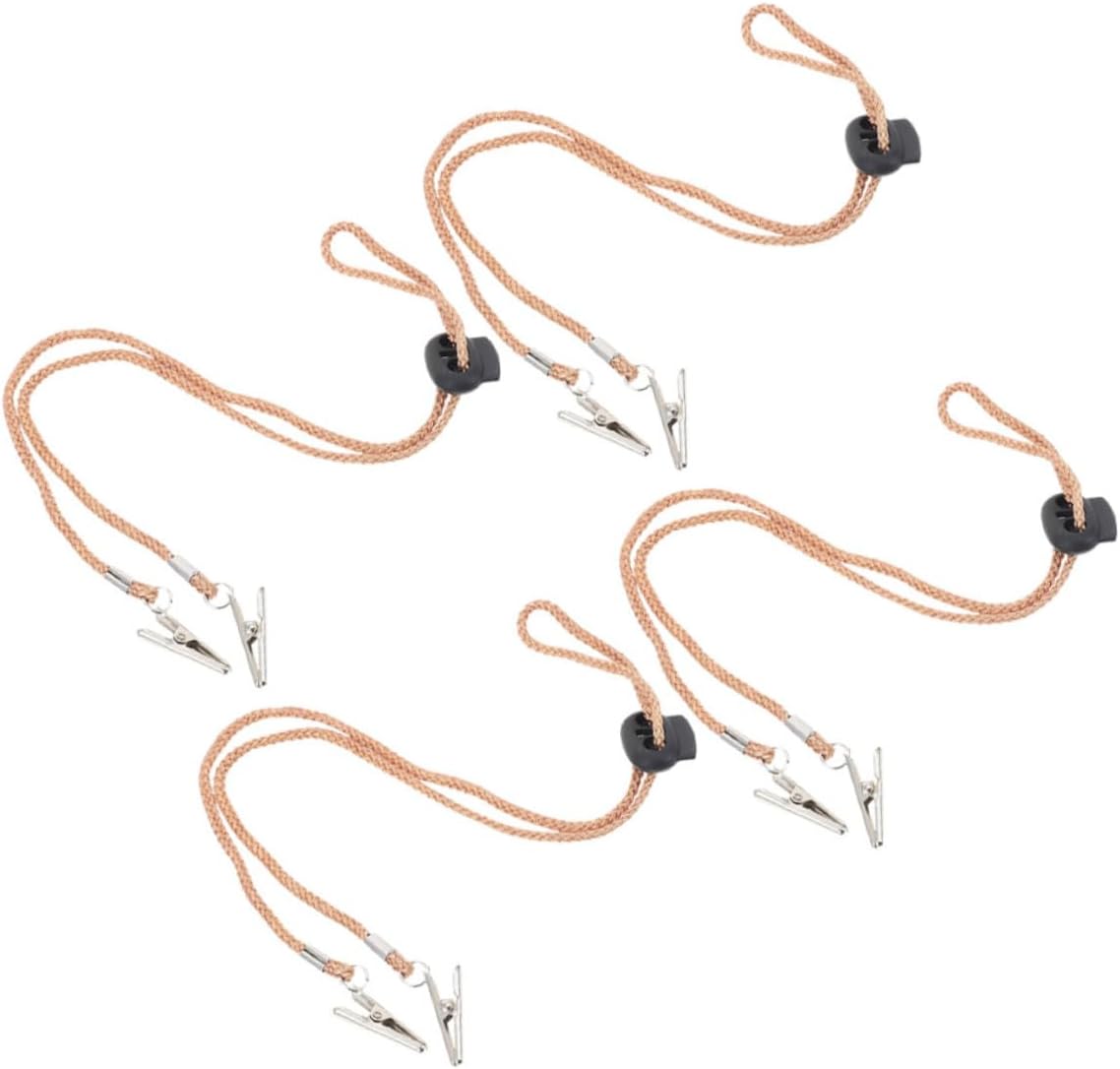 4pcs Adjustable Napkin Clip Hat Chin Cord Straps Chic Design Multi-use Easy to Carry for Household Travel