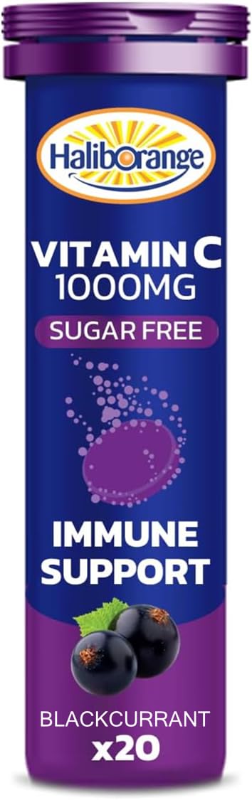 Haliborange Vitamin C Effervescent 1000mg Blackurrant Flavoured Sugar Free Tablets - 20 Tablets