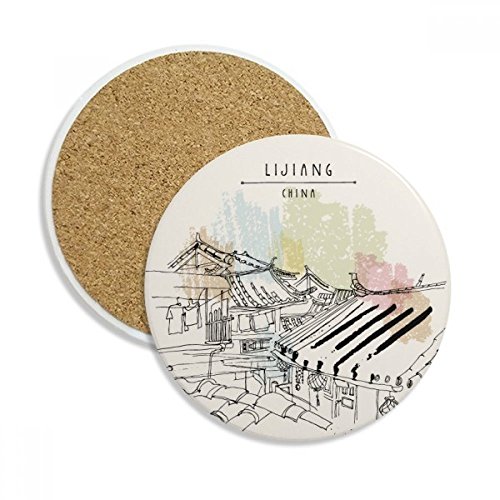 Coaster en céramique absorbant dessous de verre céramique multicolore table - 2