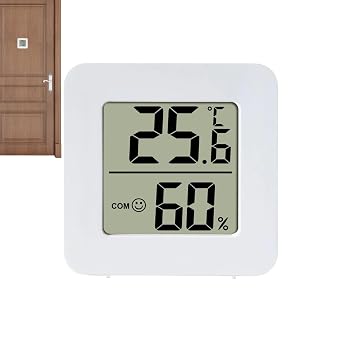 Digital Hygrometer,Accurate Mini Temperature and Humidity Monitor Meter | Air Comfort Sensor, Flexible Hygrometer for Nursery Room, Office, Nursery Puchen
