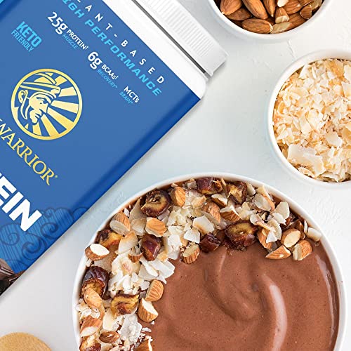 Image of Organic Plant Based Protein Powder | Vegan Organic Protein Powder Chocolate Flavored with BCAA Amino Acids & Hemp Seed Pea Blend | Non-GMO Soy Dairy Filler & Gluten Free (Chocolate, 17 Servings)