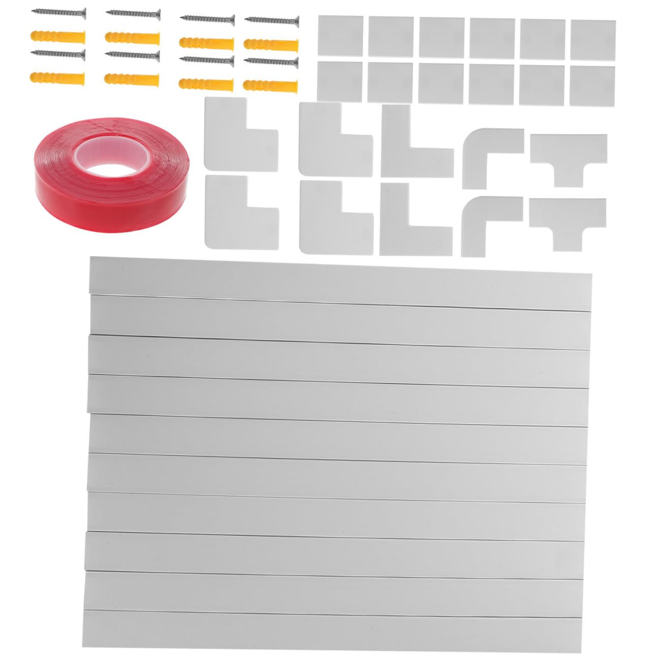 Canalina Passacavi Quadrata in Pvc Bianco 40mm Autoadesiva | Set 1 Pezzo, Installazione Semplice, per Casa e Ufficio, Organizzatore Cavi per Posa Ordinata