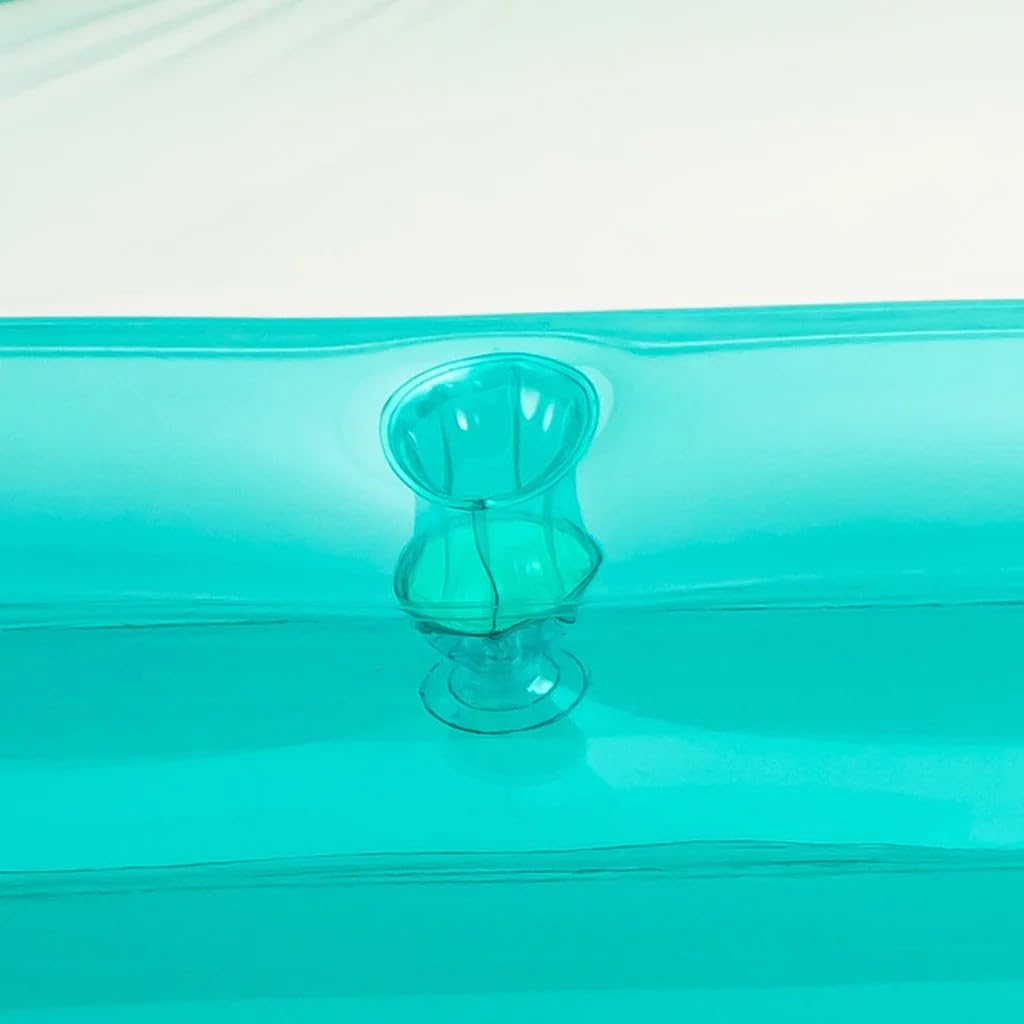 Funsicle AquaSplash 3.0 m Family Aufblasbarer Pool - 3-st�ckiger rechteckiger Swimmingpool mit transparentem Design, einfacher Ablaufstopfen, langlebige N�hte - Lagoon Blue