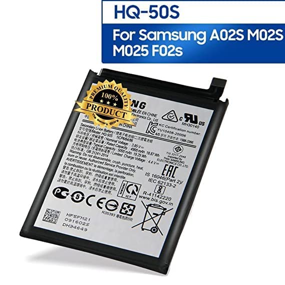 Image of THE BATTERY STORE Original Battery HQ-50S for Samsung A03, A03S, F02S, A02S, M02S, M02S, M025, A025F Battery 6 Months Warranty and High Capacity Battery Backup (for Samsung A02 /A03)