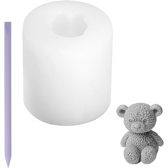 Silicone Mould Bear Candle Mould Silicone Mould Bear Candle Mould Silicone Casting Mould - Mini 3D Bear Shape Candle Mould fo