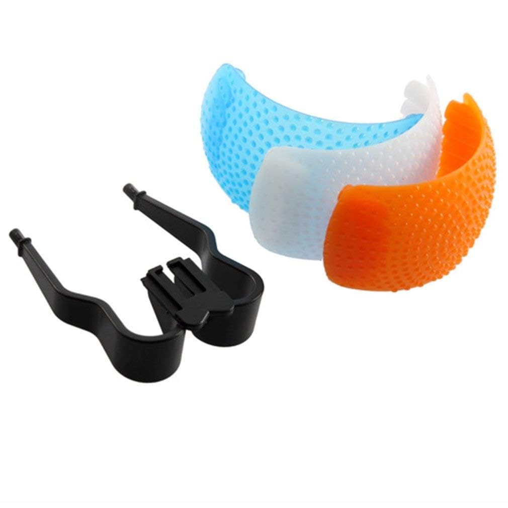 3-Color Pop-Up Hot-Shoe Flash Diffuser Set for DSLR Cameras – Includes White, Yellow, and Blue Diffusers for Soft, Balanced Lighting – Universal Fit for Enhanced Photography Results-image-26