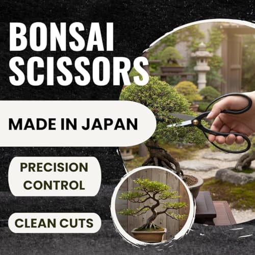 Tijeras Bonsai SenkichiKin 7in Acero Carbono Japón miniatura 2