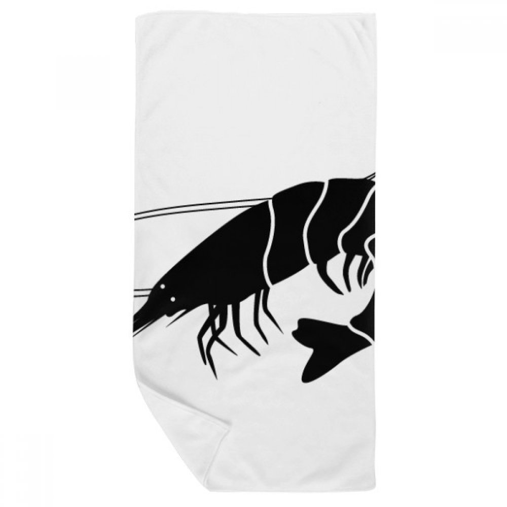 Serviette de bain crevette noire gant de toilette multicolore marine