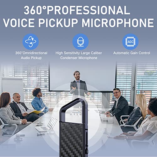 Enregistreur Vocal Numérique 64 Go Enregistreur Audio Portable, Mini Dictaphones Numériques avec 750 Heures D'enregistrement Continu pour Interviews/Conférences/Réunions