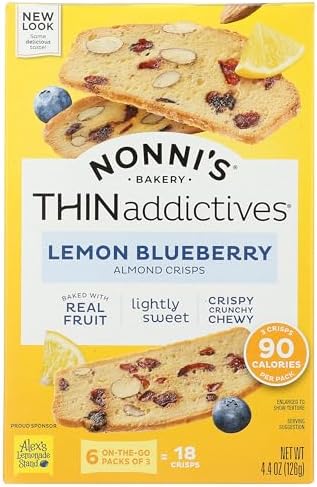 Nonni's Lemon Blueberry Almond Thins, 4oz