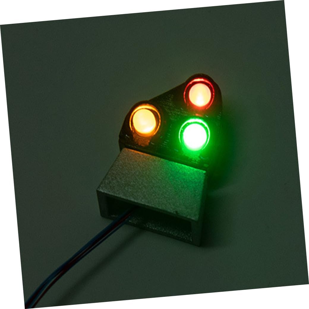 DOITOOL 4pcs Mini Traffic Signal Light Model for Sand Layout Realistic Decoration for Building Scenes Easy to Install and Carry Scale