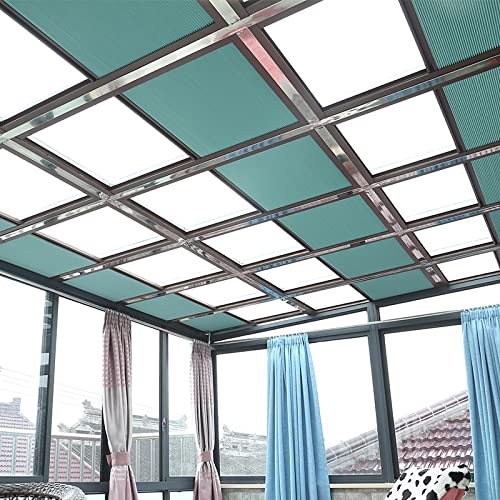 Manual/Motorized Skylight Roof Window Cellular Honeycomb Blackout Blinds Curtain,Website Price=(1Pc,Manual Control,Size:39" W X 39" L) Contact Us Customize Size,Or Motorized Power110-240V #TOP1