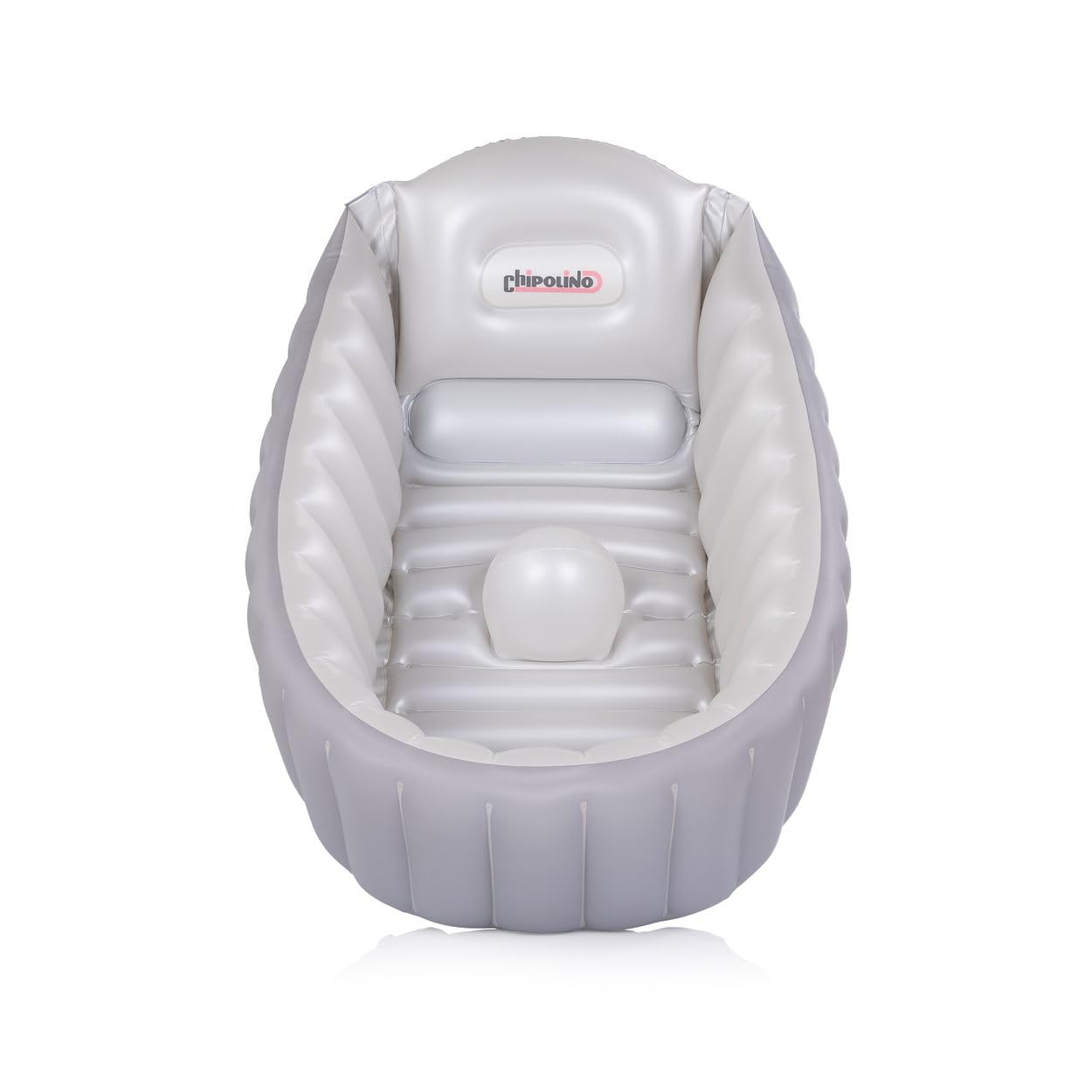 Chipolino Wanna dziecięca Baby Cloud nadmuchiwana pompka, wyściółka boczna od urodzenia, szara