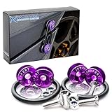Xotic Tech JDM Quick Release Fasteners Compatible With Car Bumpers Trunk Fender Hatch Lids (Purple)